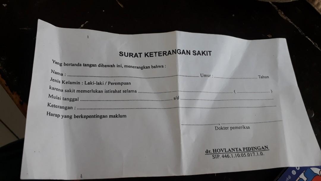 Detail Kertas Surat Dokter Nomer 26