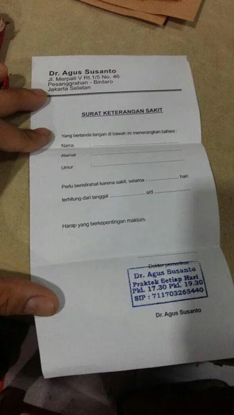 Detail Kertas Surat Dokter Nomer 33