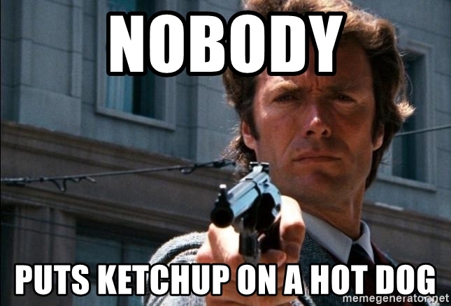 Detail Ketchup On Hot Dog Meme Nomer 21