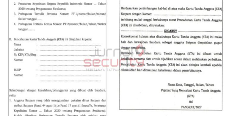 Detail Ketentuan Surat Peringatan Nomer 33