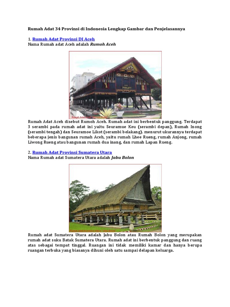 Detail Keterangan Rumah Adat Indonesia Nomer 18