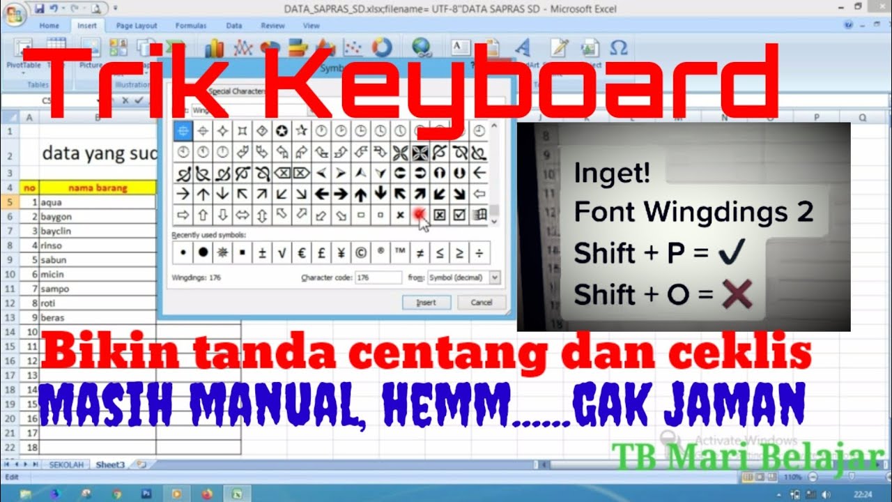 Detail Keyboard Centang Biru Nomer 28