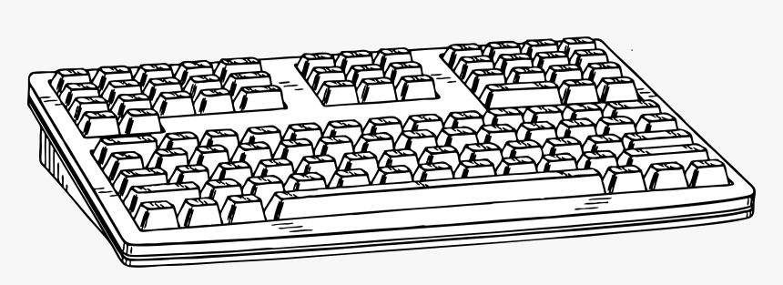 Detail Keyboard Clipart Black And White Nomer 2