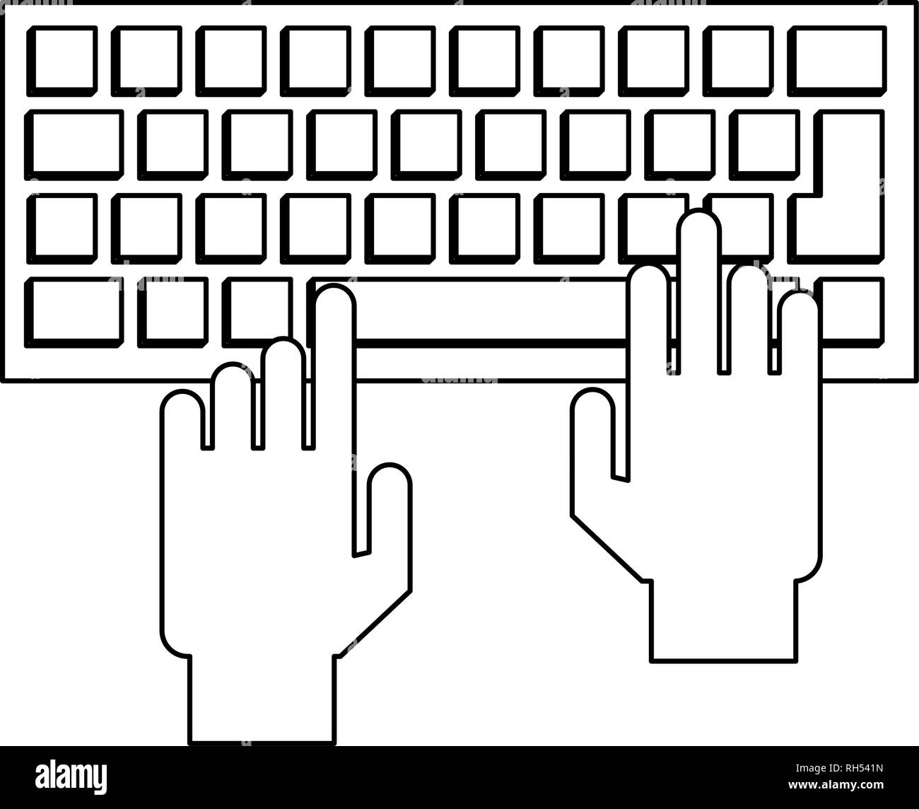 Detail Keyboard Clipart Black And White Nomer 20