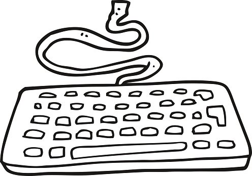 Detail Keyboard Clipart Black And White Nomer 23