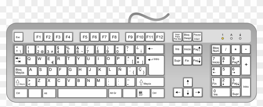 Detail Keyboard Clipart Black And White Nomer 4