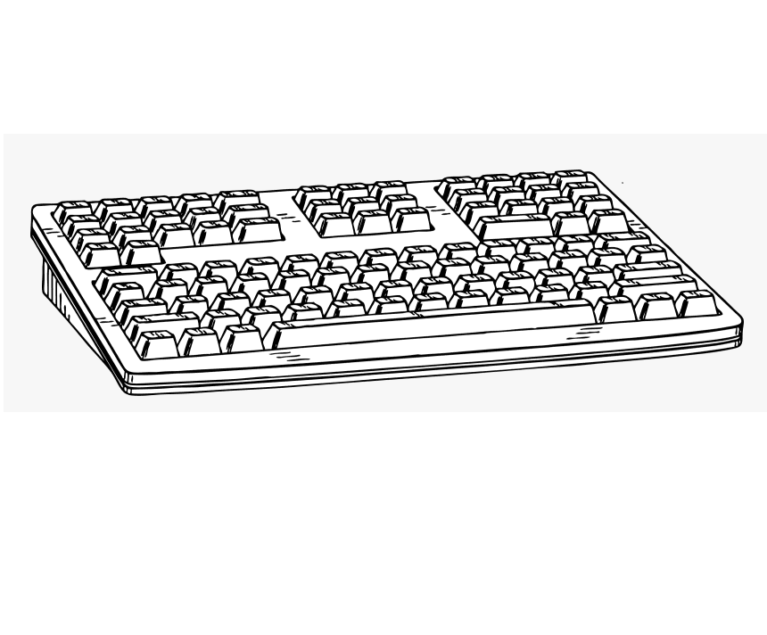 Detail Keyboard Clipart Black And White Nomer 9