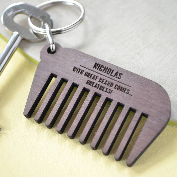 Detail Keychain Beard Comb Nomer 32