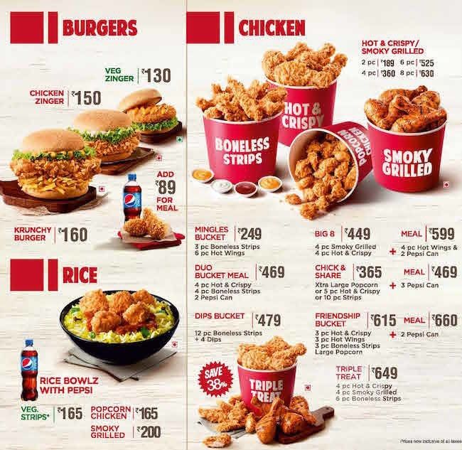 Detail Kfc Menu Picture Nomer 7