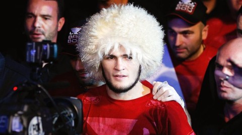 Detail Khabib Russian Hat Nomer 55