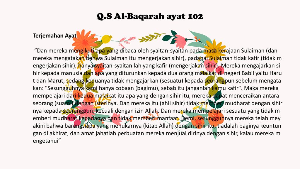 Detail Khasiat Surat Al Baqarah Ayat 102 Nomer 53