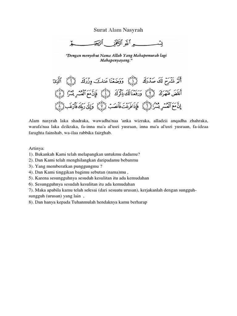 Detail Khasiat Surat Alam Nasyrah Nomer 24