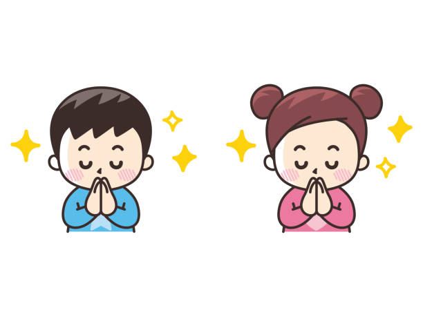 Detail Kid Praying Clipart Nomer 2