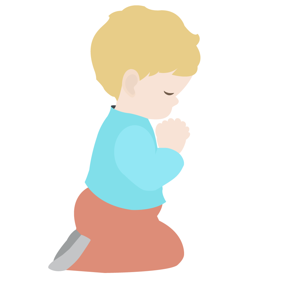 Detail Kid Praying Clipart Nomer 11