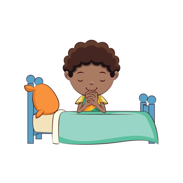 Detail Kid Praying Clipart Nomer 6