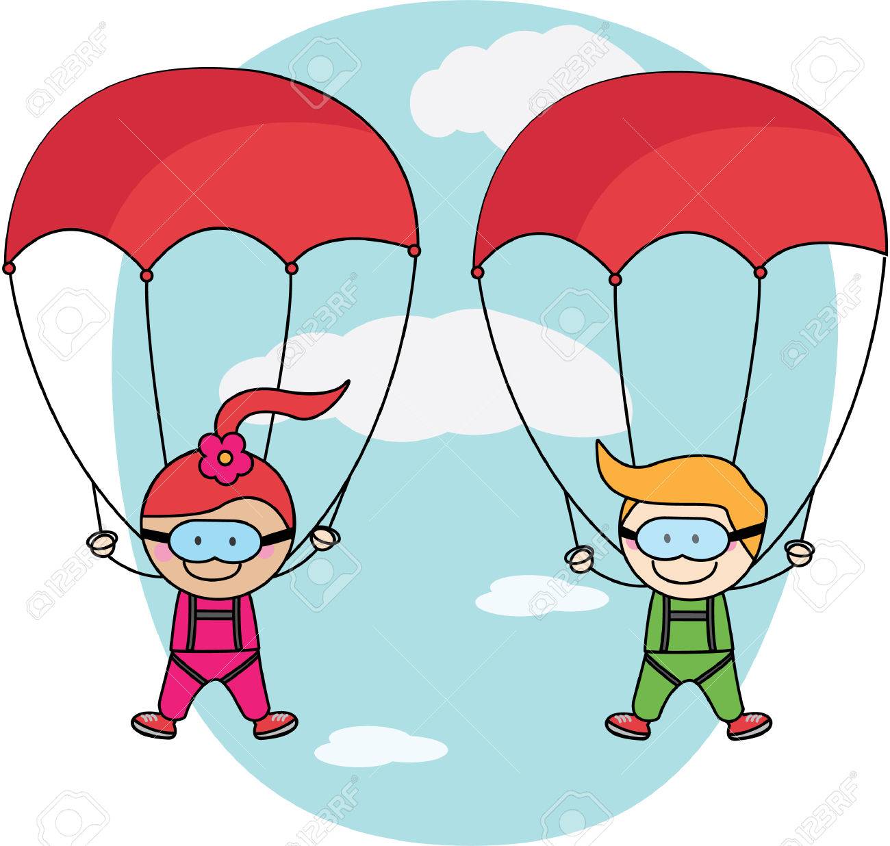 Kids Parachute Clipart - KibrisPDR