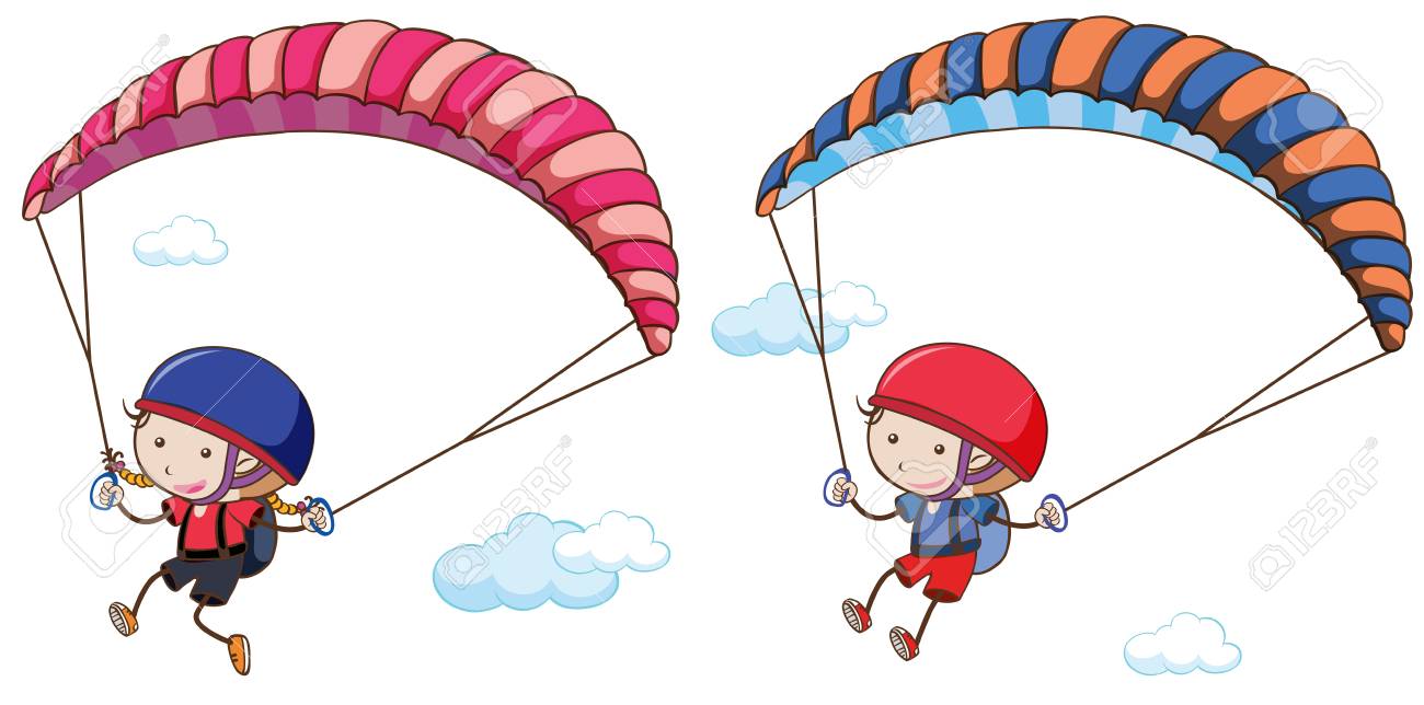 Detail Kids Parachute Clipart Nomer 9