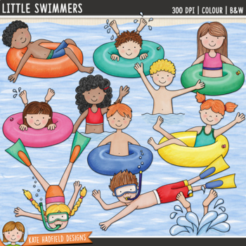 Detail Kids Swimming Clipart Nomer 49