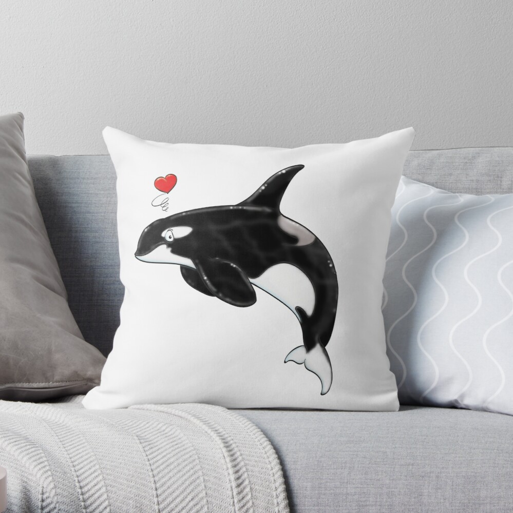 Detail Killer Whale Pillow Nomer 45