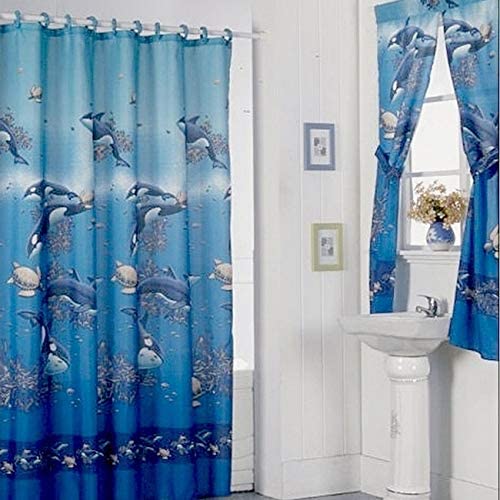 Detail Killer Whale Shower Curtain Nomer 33