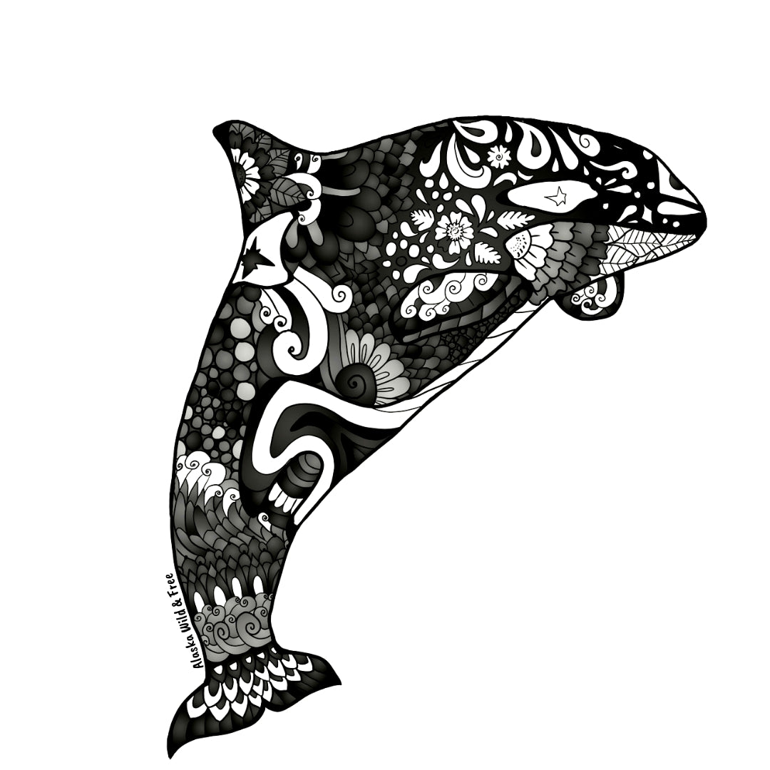 Detail Killer Whale Sticker Nomer 24