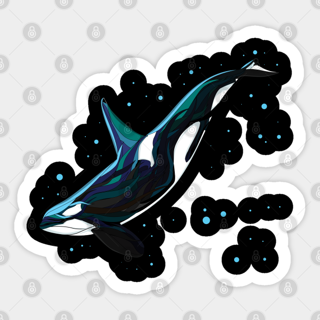 Detail Killer Whale Sticker Nomer 51
