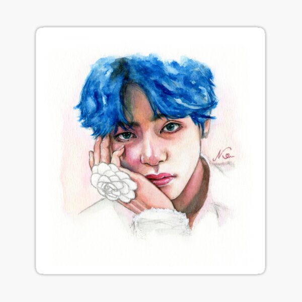 Detail Kim Taehyung Blue Hair Nomer 34