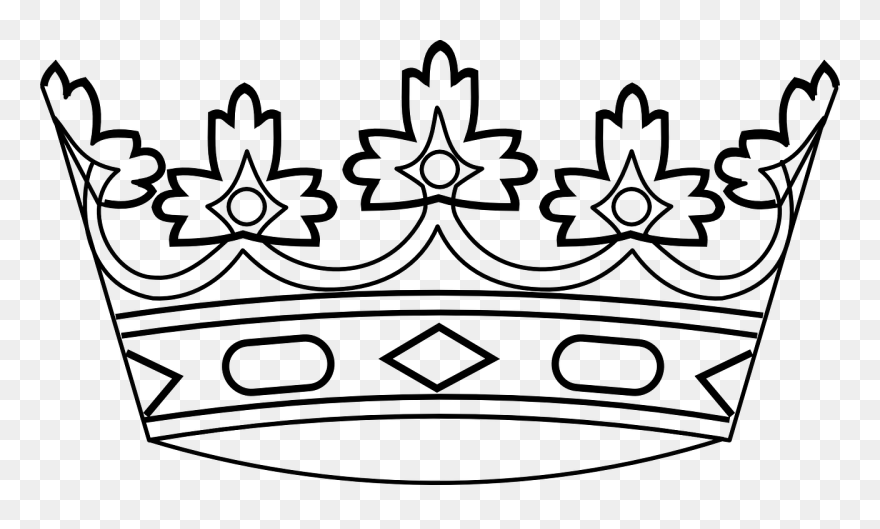 Detail King Crown Clipart Black And White Nomer 14