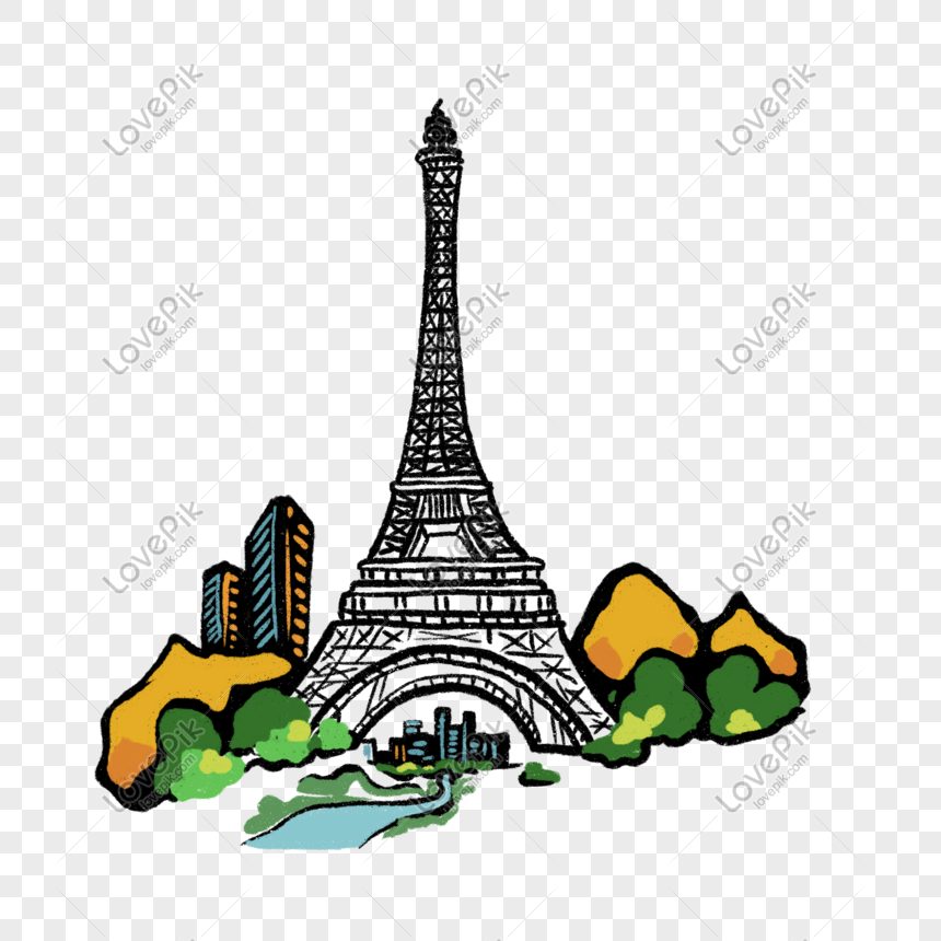Detail Menara Eifel Kartun Nomer 11