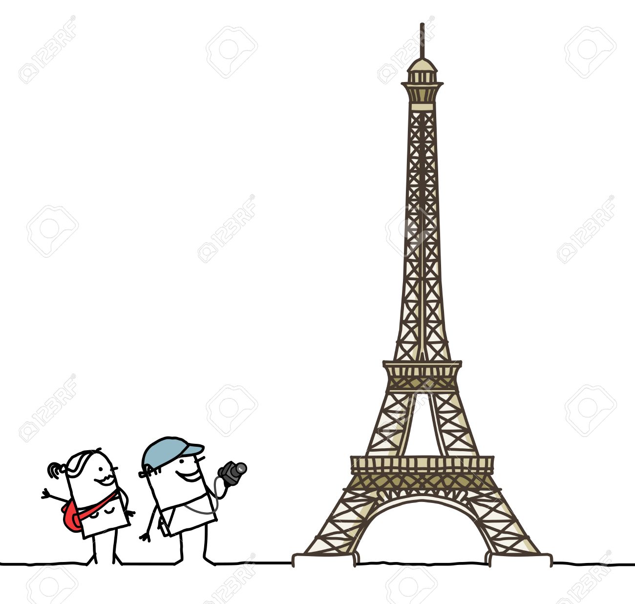 Detail Menara Eifel Kartun Nomer 2