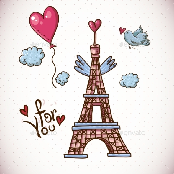 Detail Menara Eifel Kartun Nomer 25