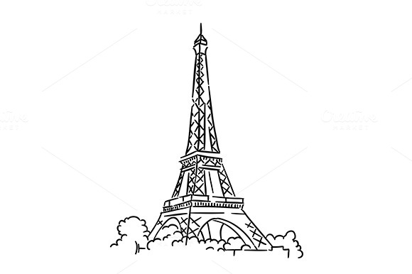 Detail Menara Eifel Kartun Nomer 41