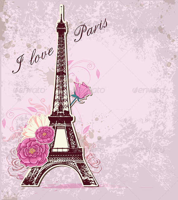 Detail Menara Eiffel Animasi Pink Nomer 2