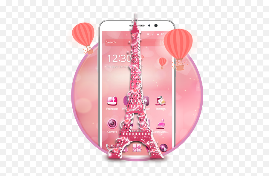 Detail Menara Eiffel Animasi Pink Nomer 49