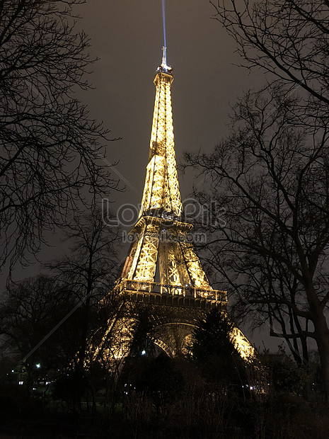 Detail Menara Eiffel Malam Hari Nomer 13