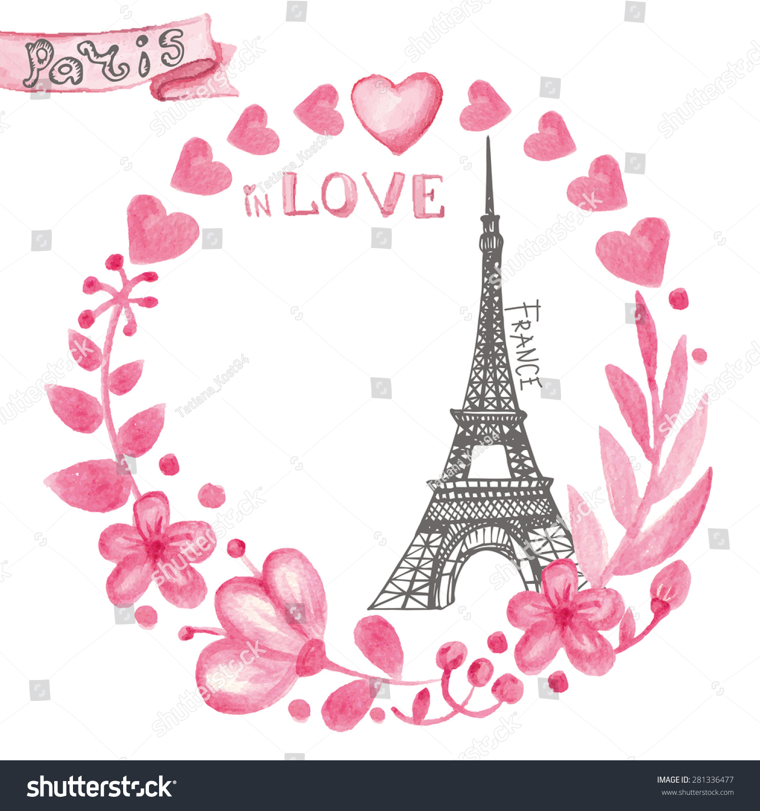 Detail Menara Eiffel Pink Nomer 39