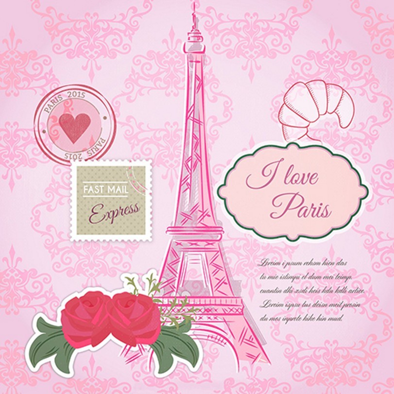 Detail Menara Eiffel Pink Nomer 7