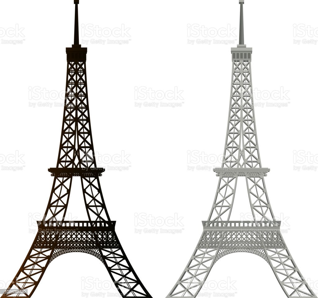 Detail Menara Eiffel Siluet Nomer 2