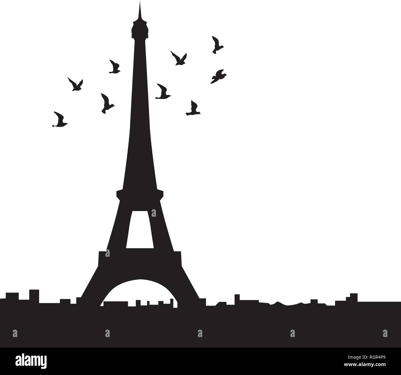 Detail Menara Eiffel Siluet Nomer 20