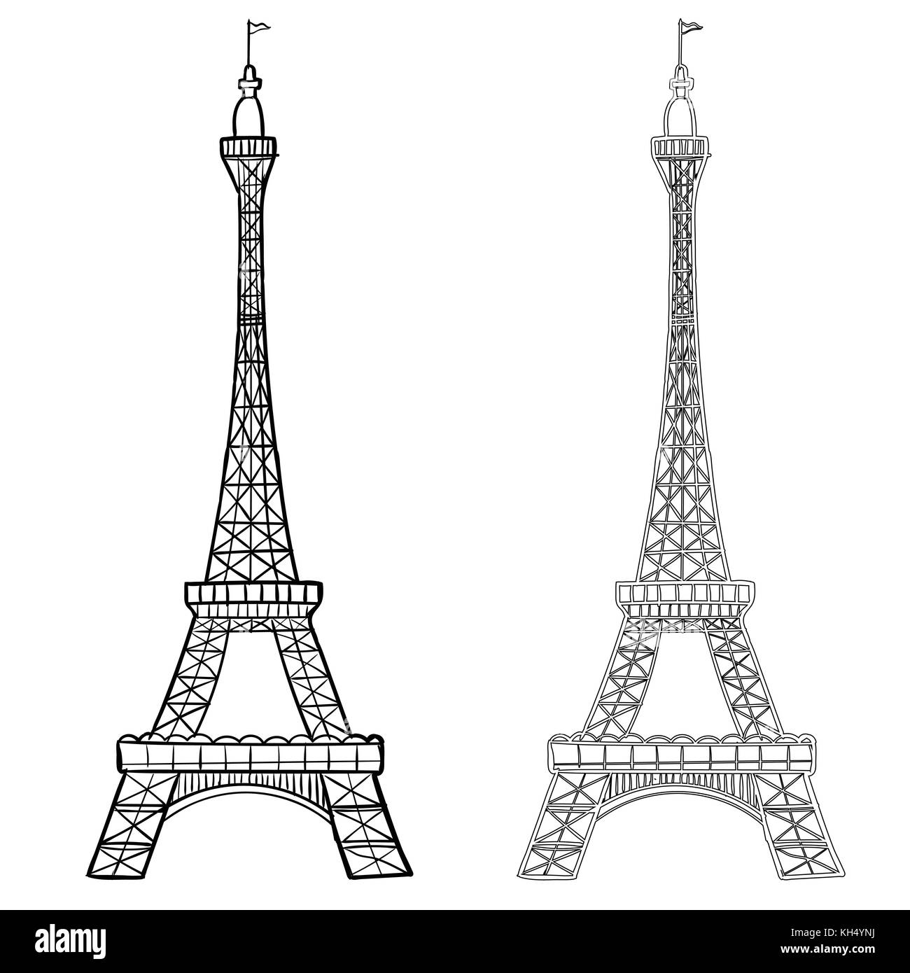 Detail Menara Eiffel Siluet Nomer 29