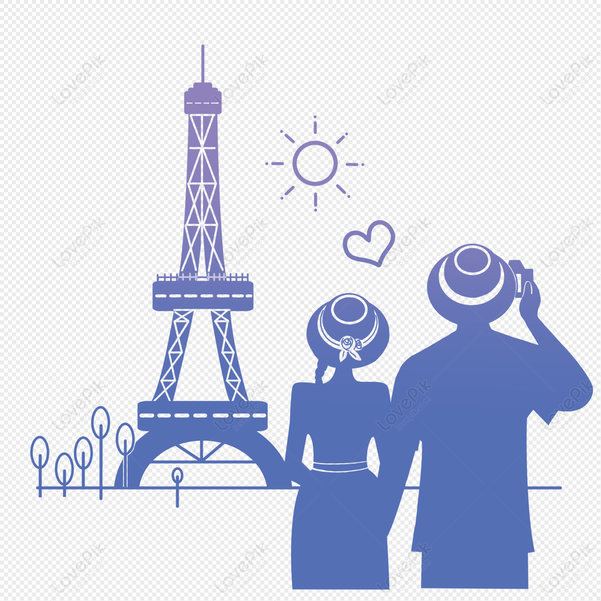 Detail Menara Eiffel Siluet Nomer 33