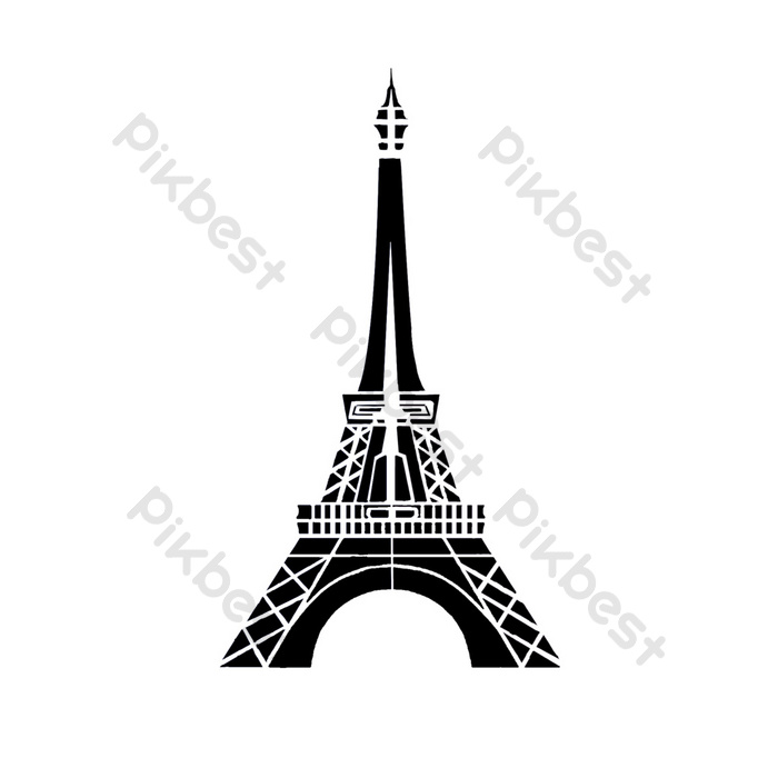 Detail Menara Eiffel Siluet Nomer 39