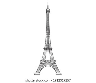 Detail Menara Eiffel Vector Nomer 12