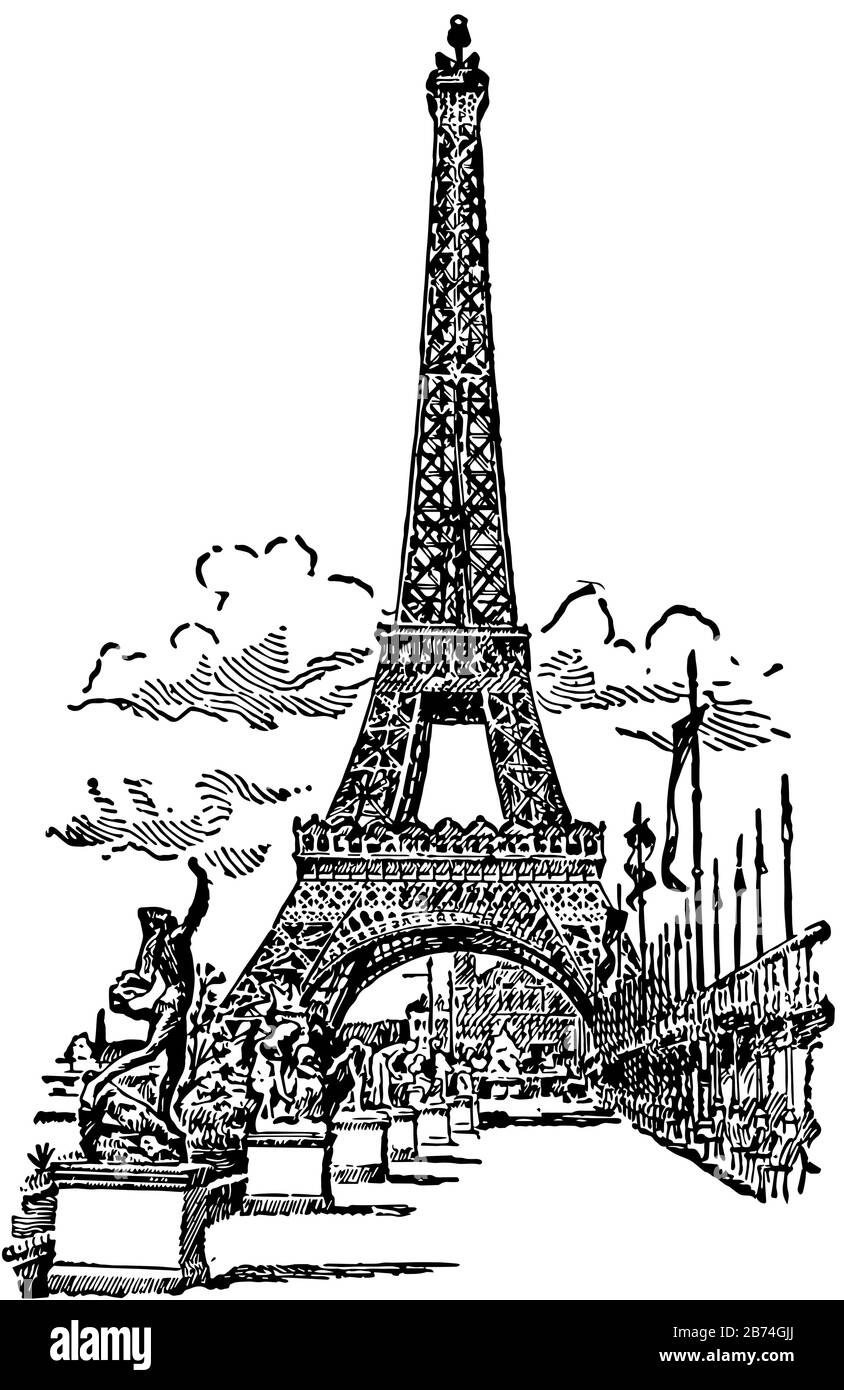 Detail Menara Eiffel Vector Nomer 30