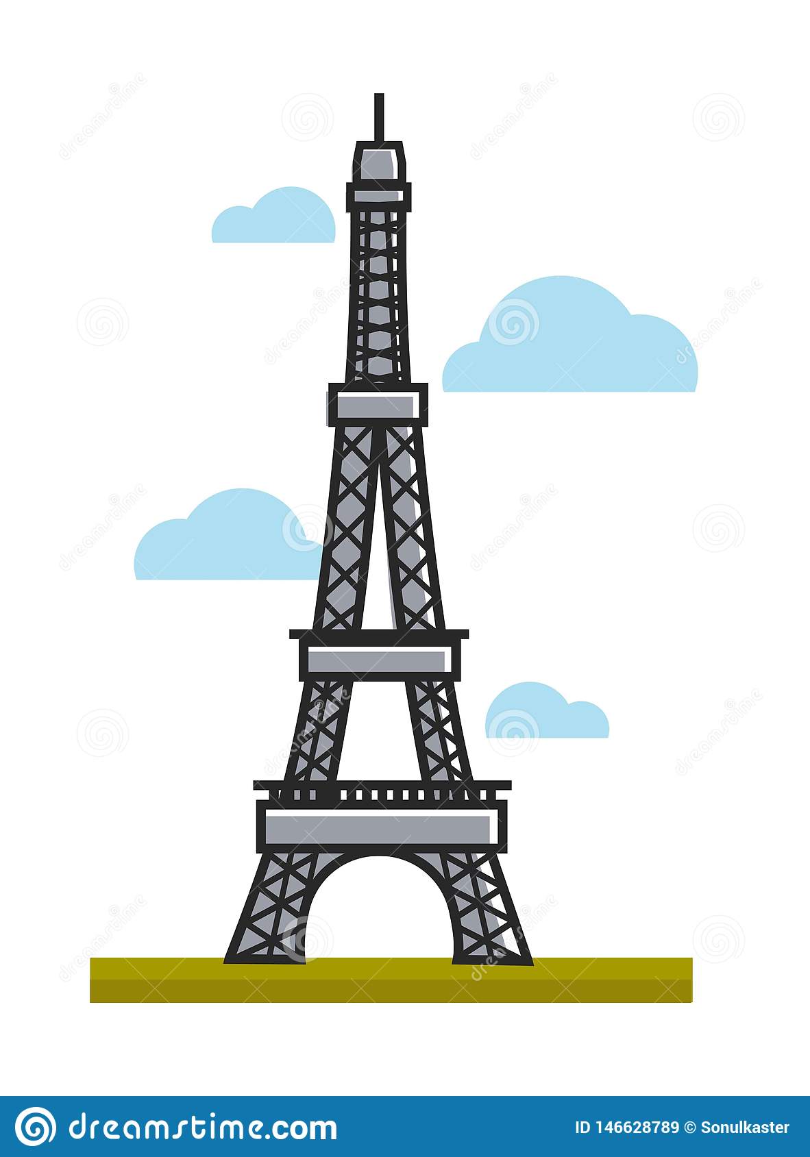 Detail Menara Eiffel Vector Nomer 39