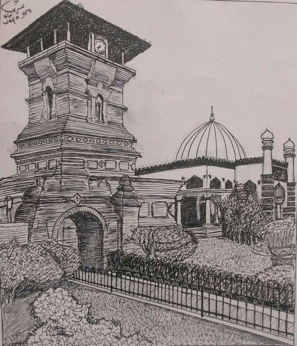 Detail Menara Kudus Vector Nomer 10