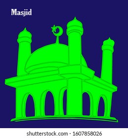 Detail Menara Masjid Kartun Nomer 21