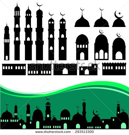 Detail Menara Masjid Vector Nomer 14