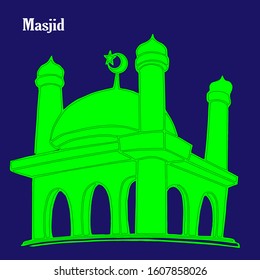 Detail Menara Masjid Vector Nomer 19