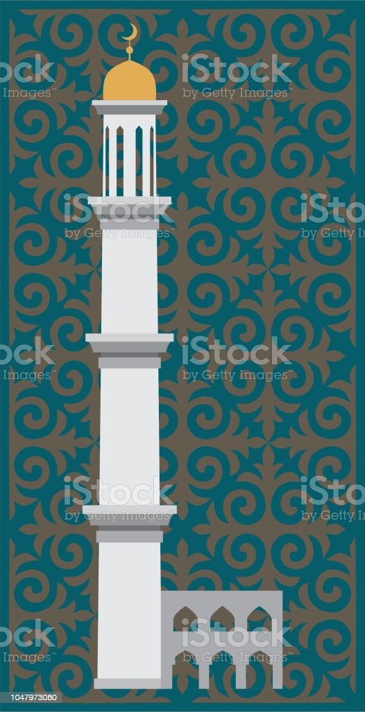 Detail Menara Masjid Vector Nomer 32